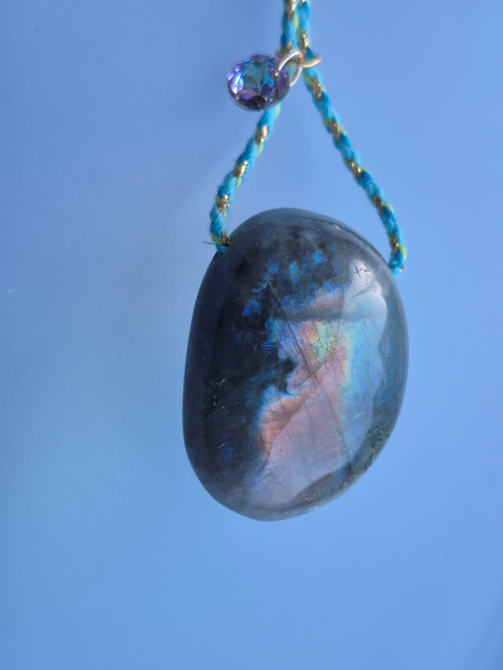 Collier Labradorite Imposante & Éclat Swarovski