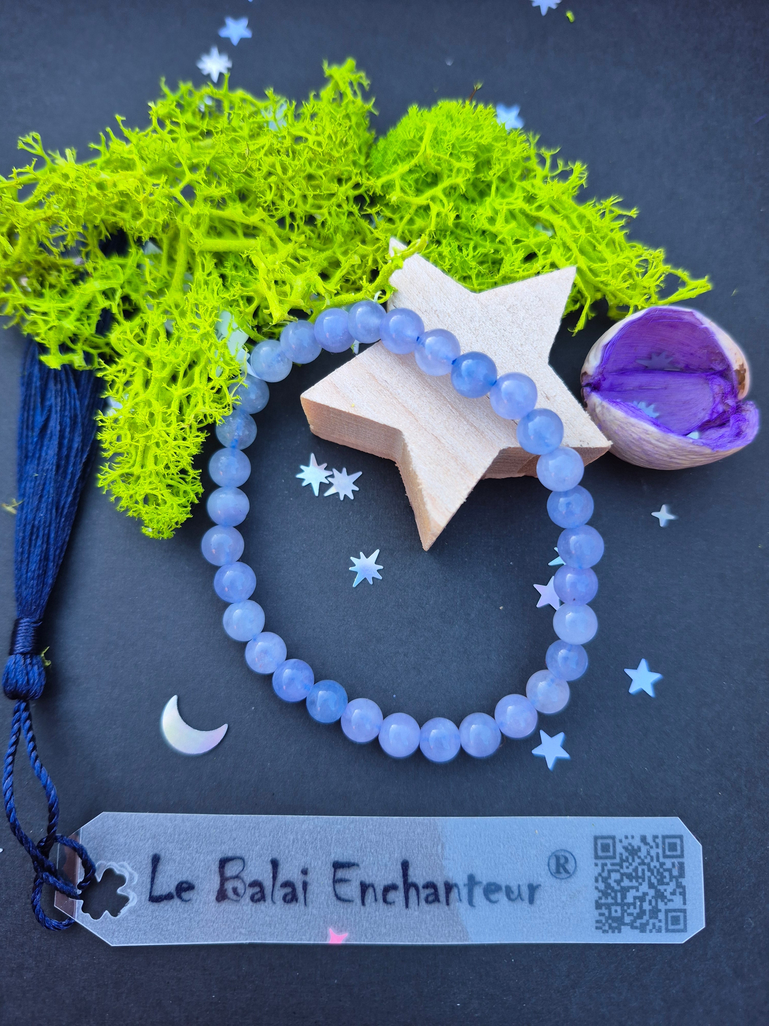 Bracelet "Sérénité Cristalline" - Aigue-marine du Brésil