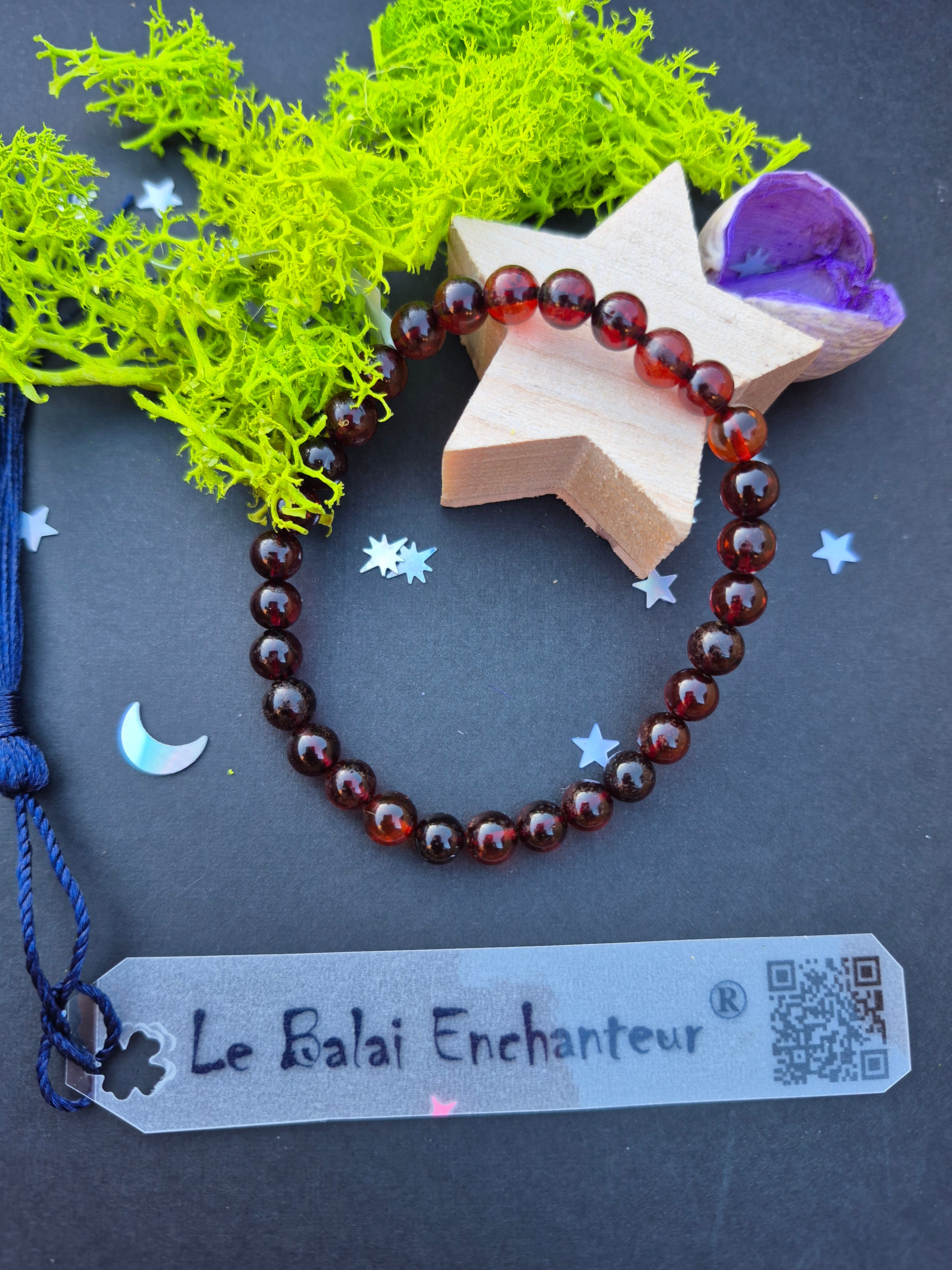 Bracelet "Chaleur Solaire" - Ambre Cognac