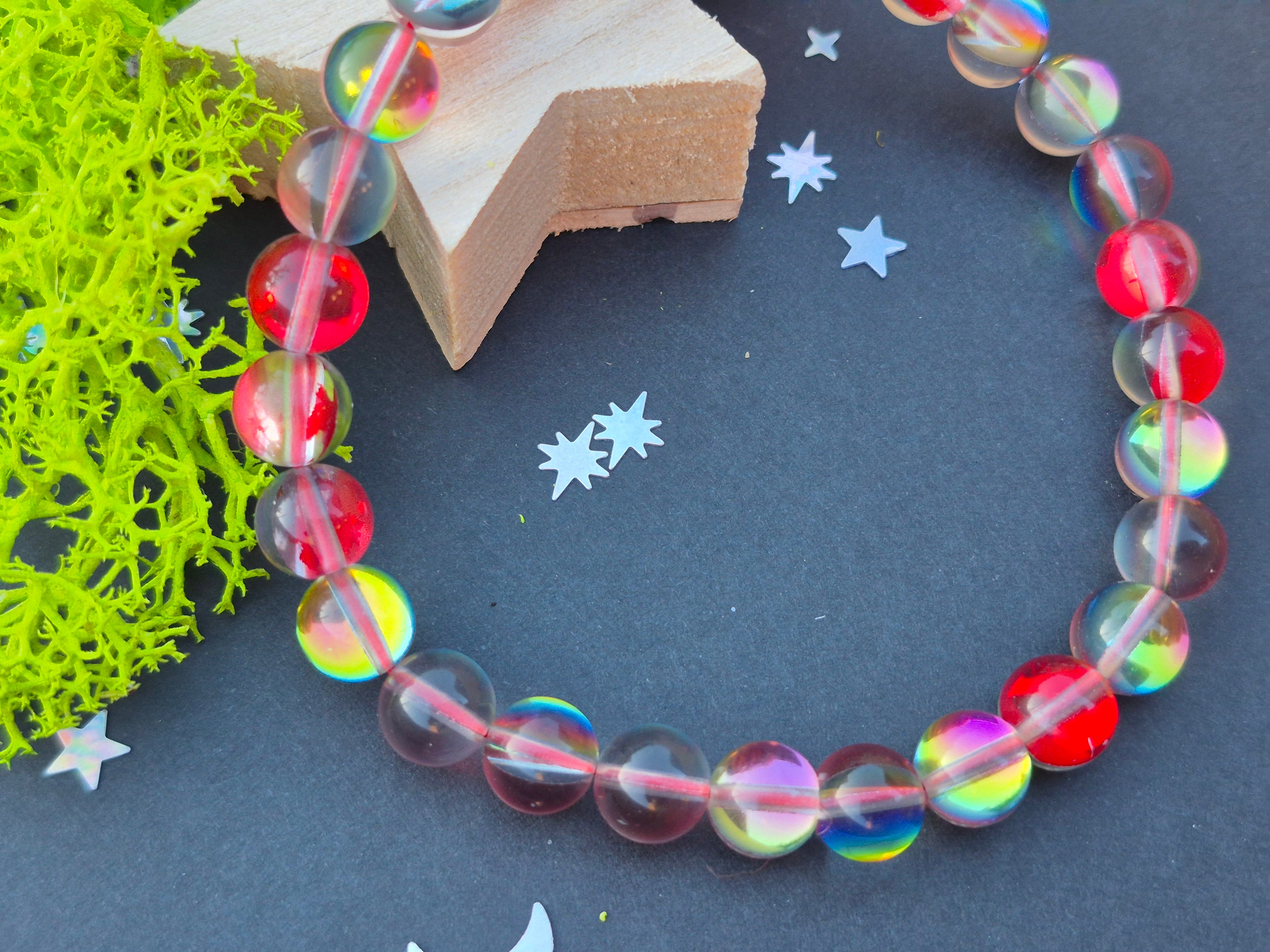 Bracelet aux reflets irisés (Taille 19 cm)