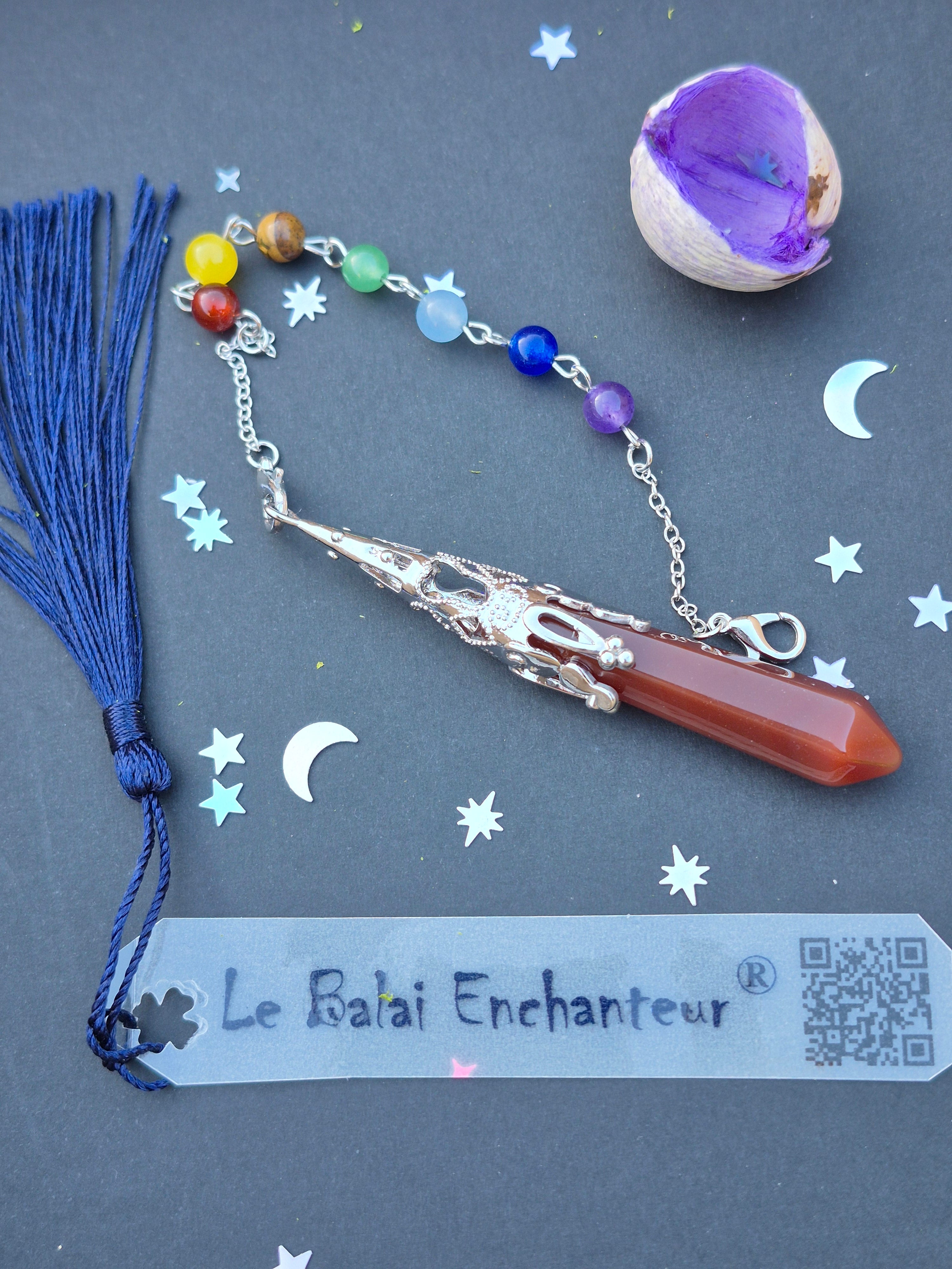 Pendule Cornaline brune - force et puissance