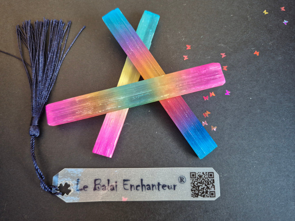 Bâtons de sélénite arc-en-ciel