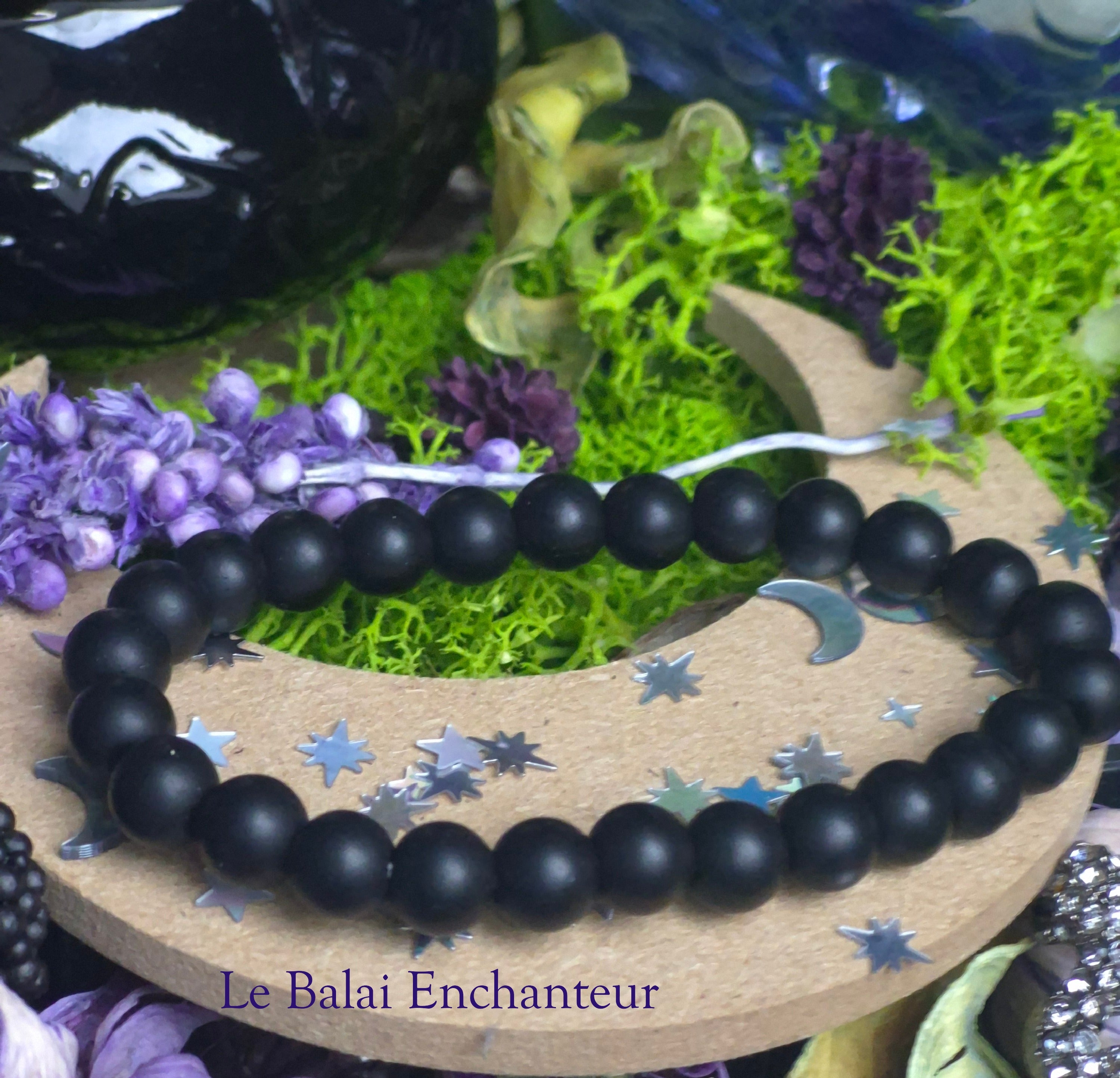 Bracelet élastique - Onyx - taille 08 mm