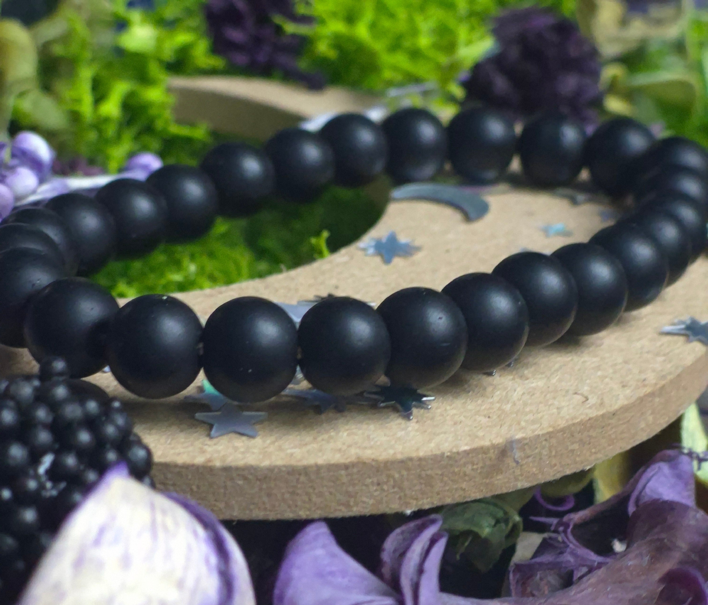 Bracelet élastique - Onyx - taille 08 mm