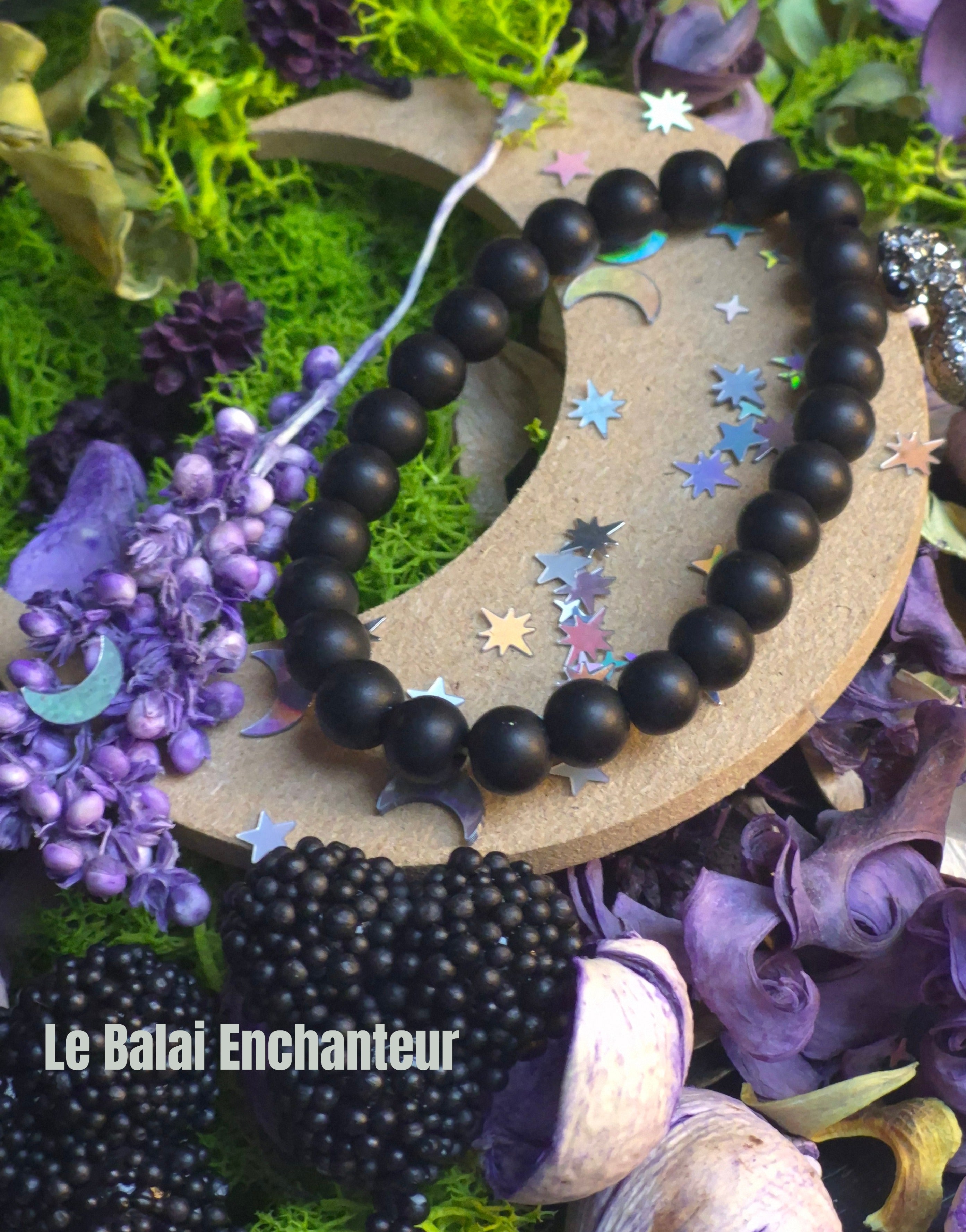 Bracelet élastique - Onyx - taille 08 mm
