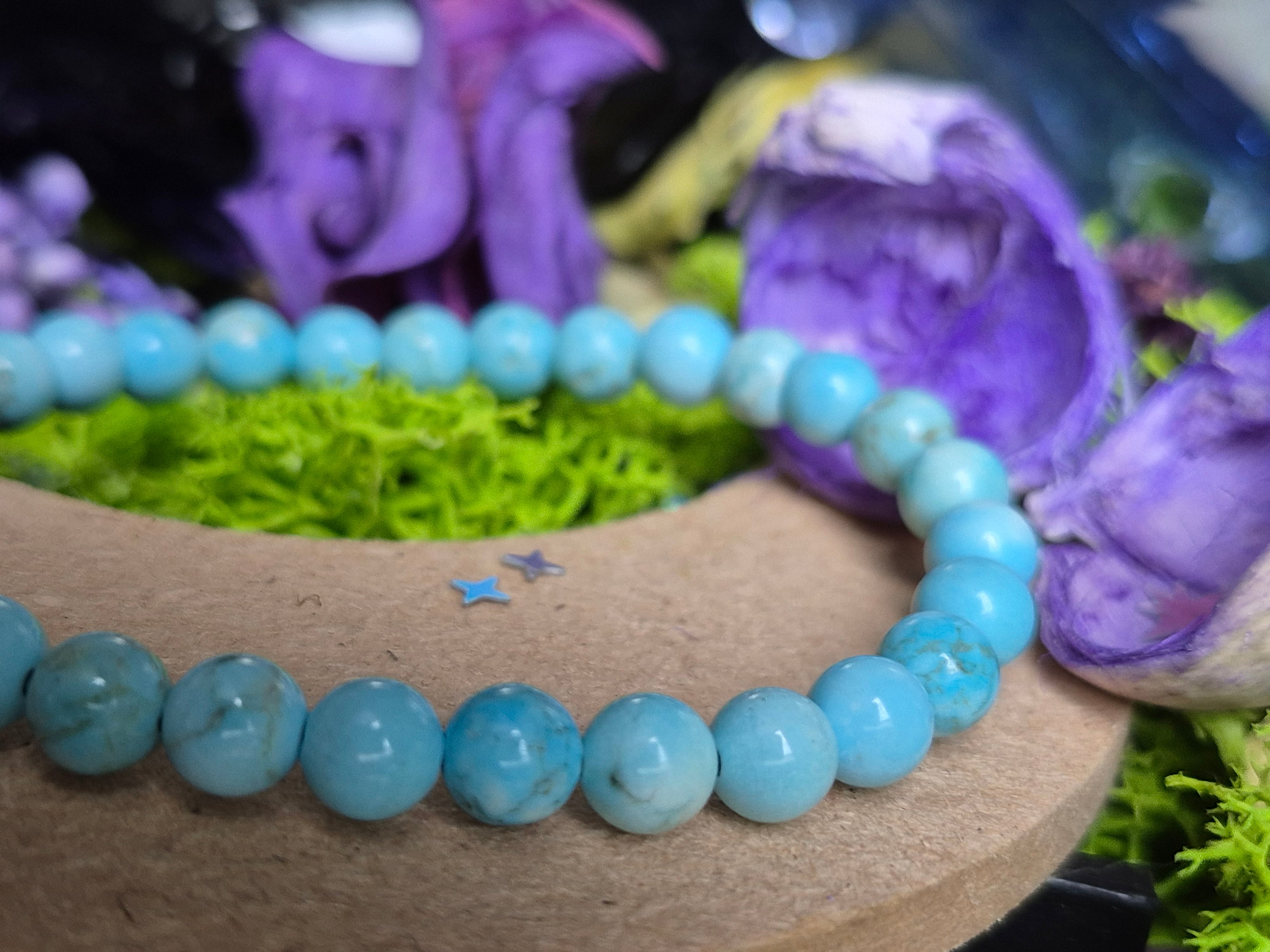Bracelet élastique – Larimar - taille  06 mm