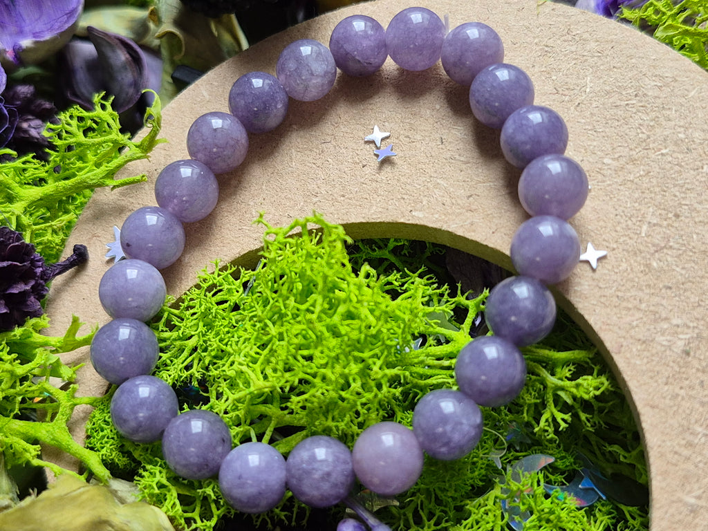 Bracelet élastique – Angélite violette - taille 08 mm