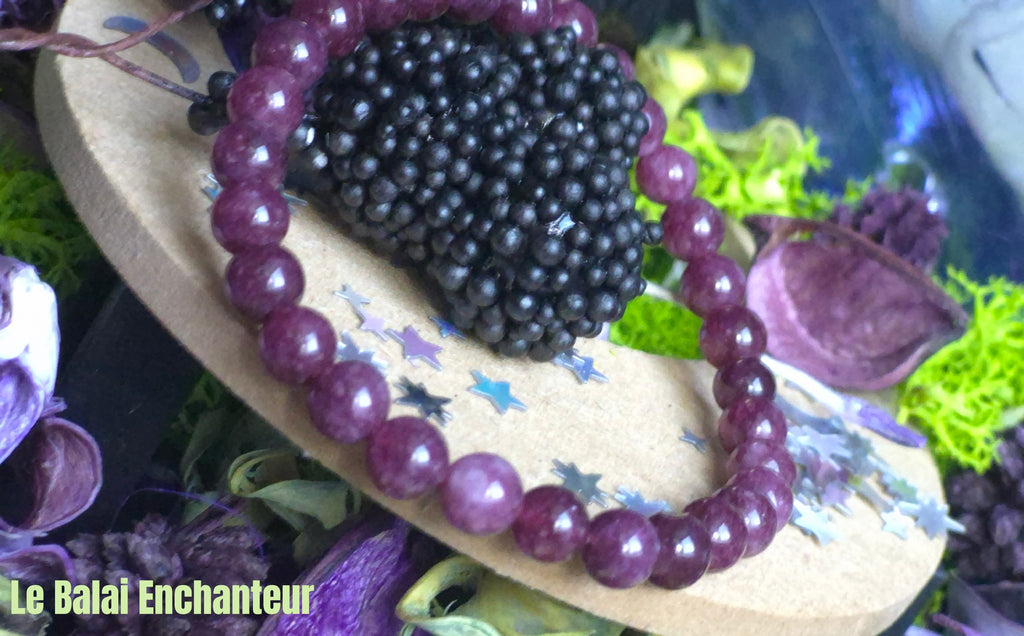 Bracelet élastique - Lépidolite - taille 06 mm