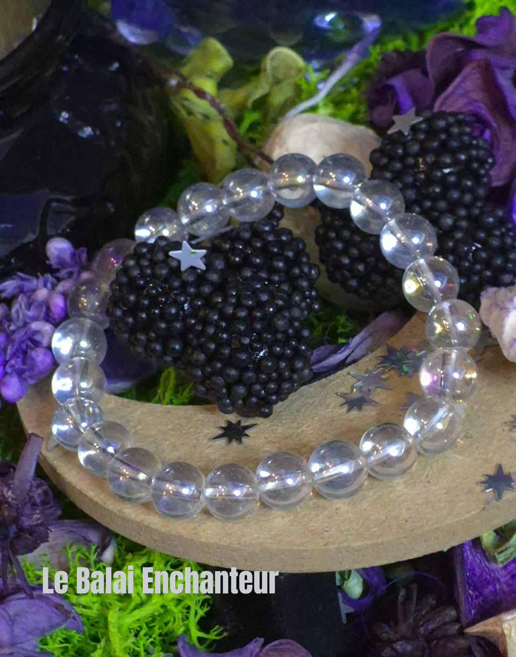 Bracelet élastique – Quartz Aura - taille 06 mm