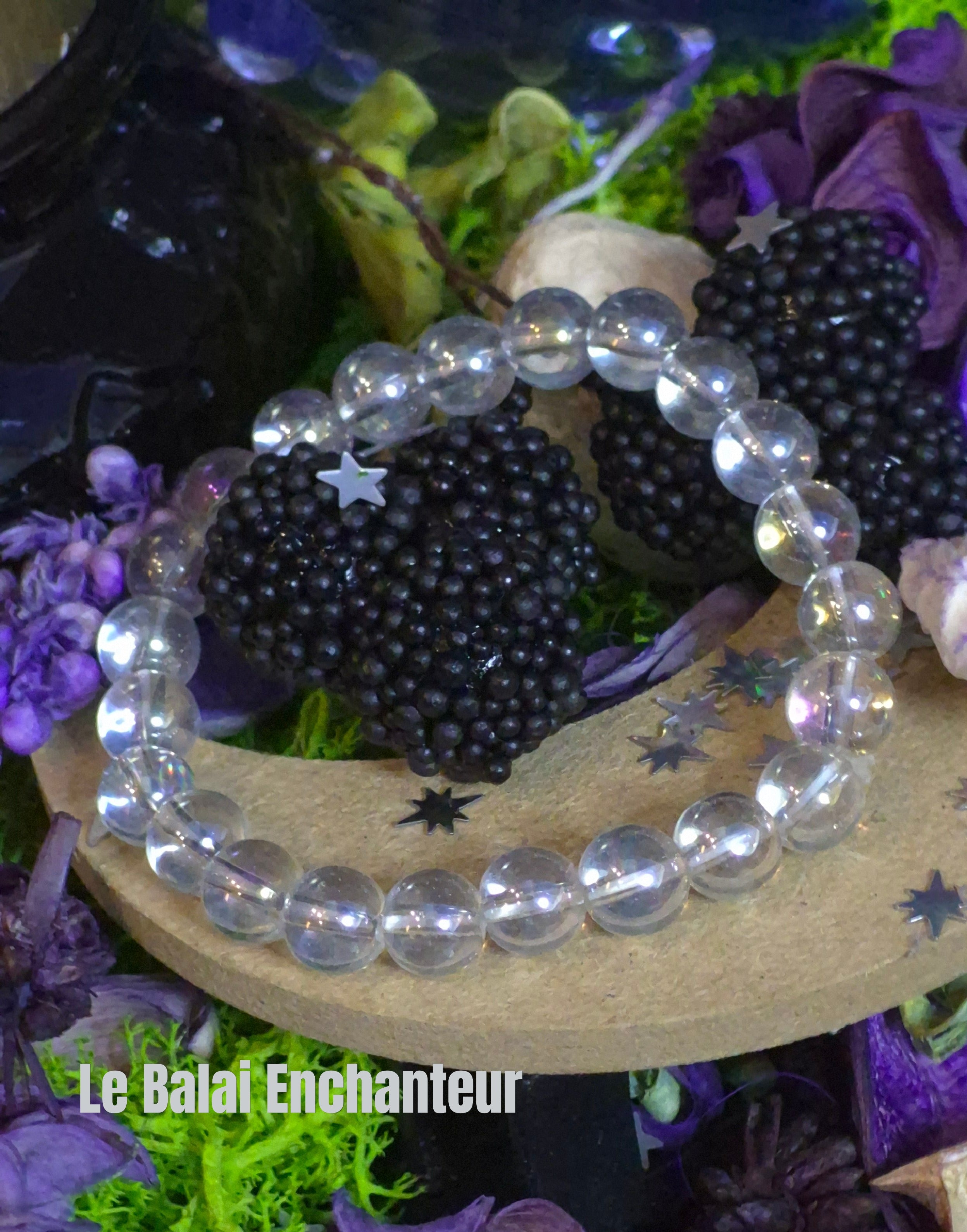 Bracelet élastique – Quartz Aura - taille 06 mm