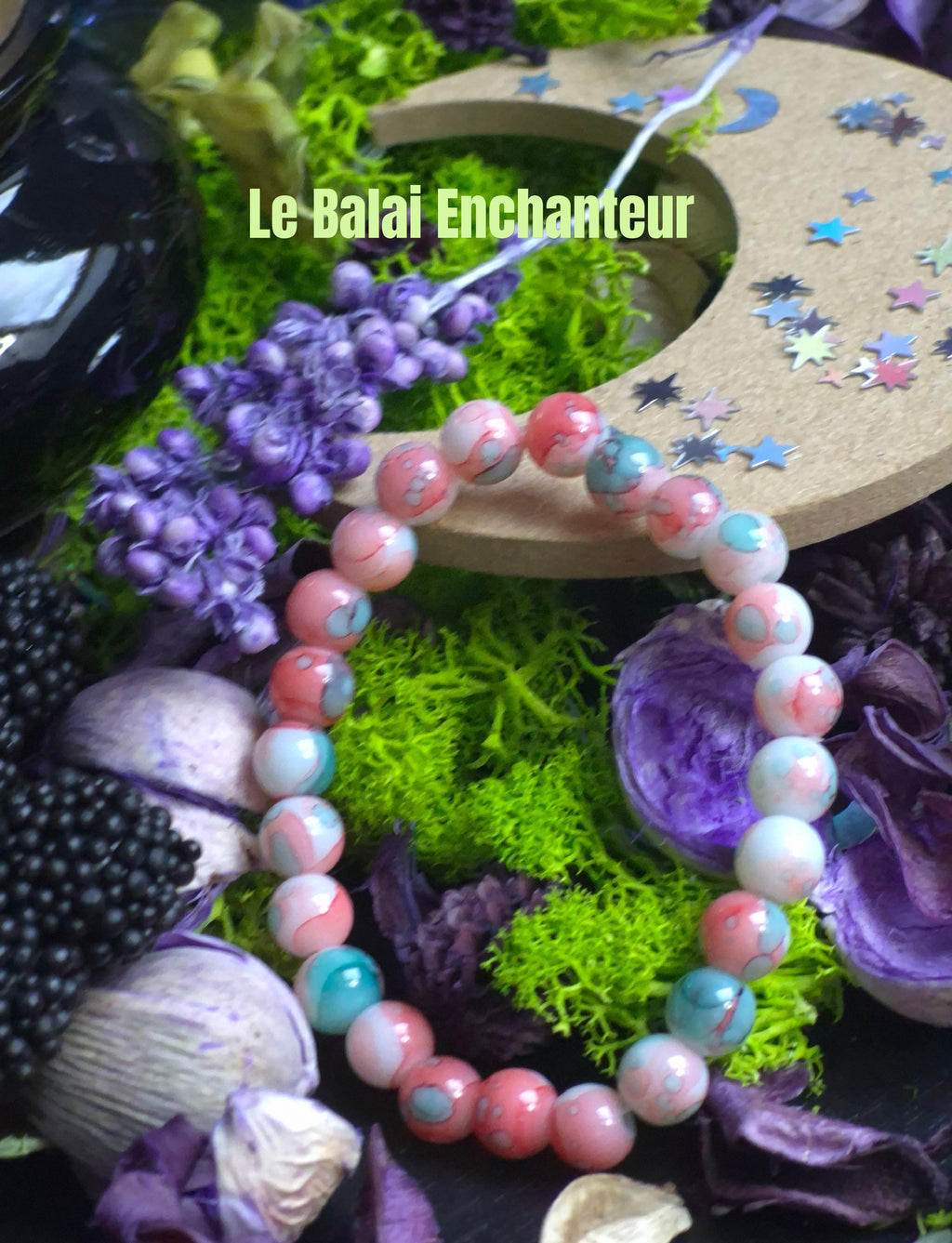 Gri-Gri - bracelet en céramique violet