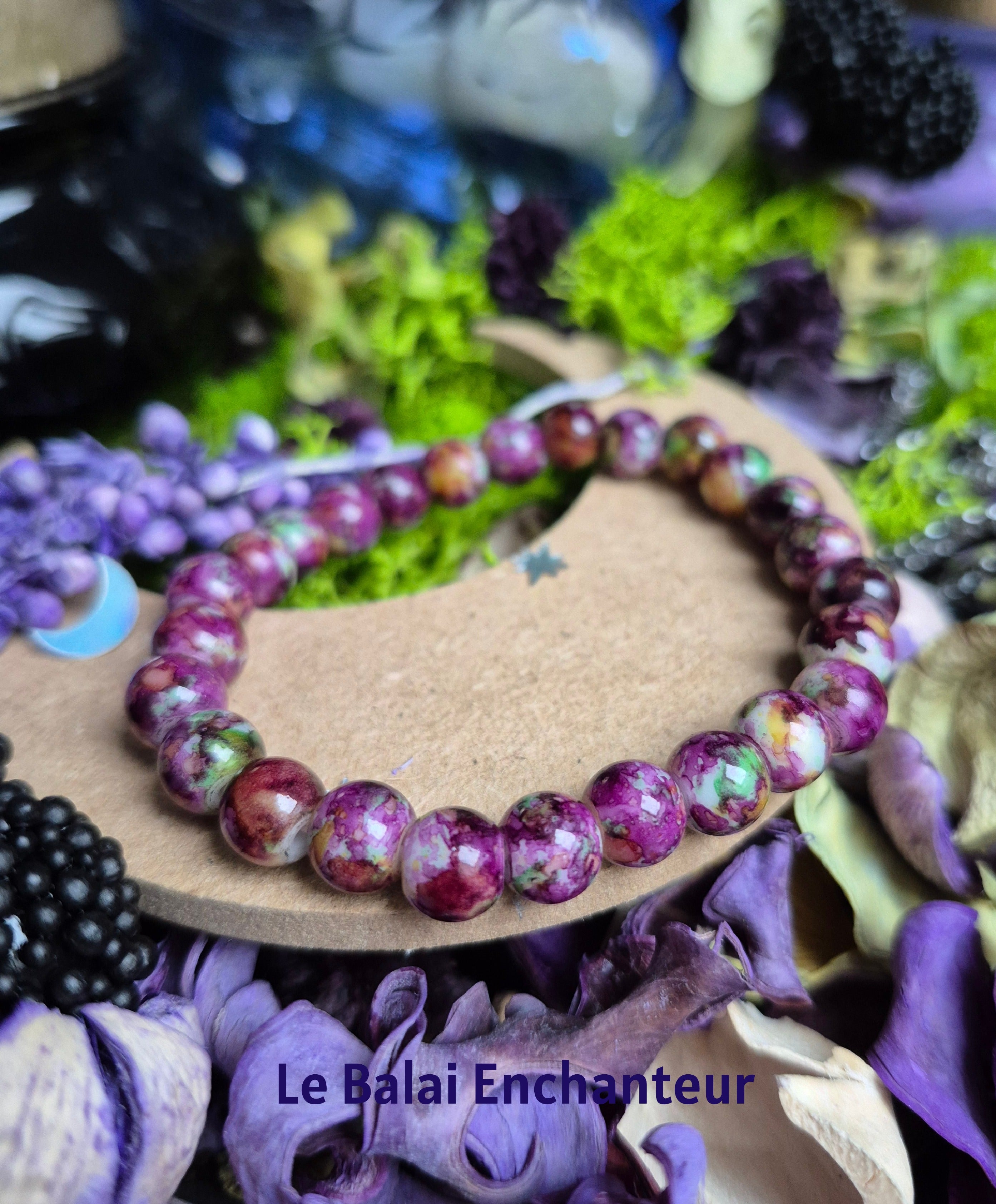 Gri-Gri - bracelet en céramique violet