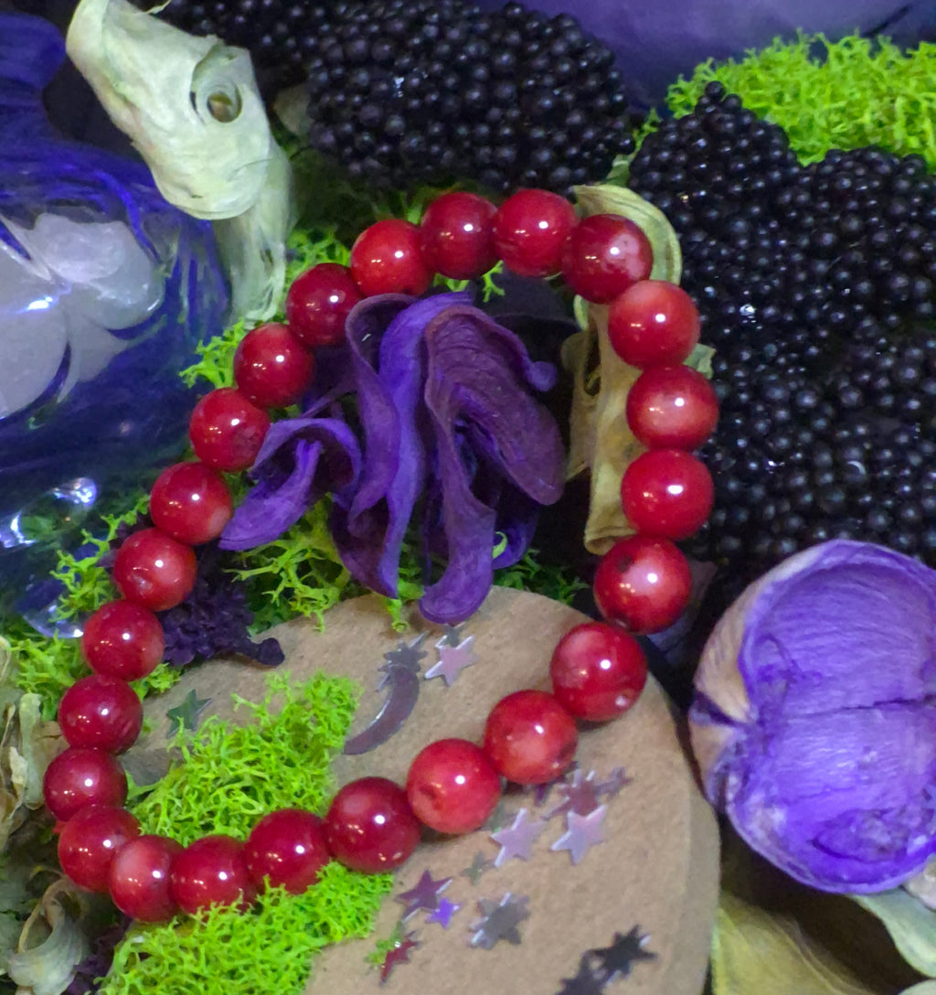 Bracelet élastique - Corail - taille 08 mm