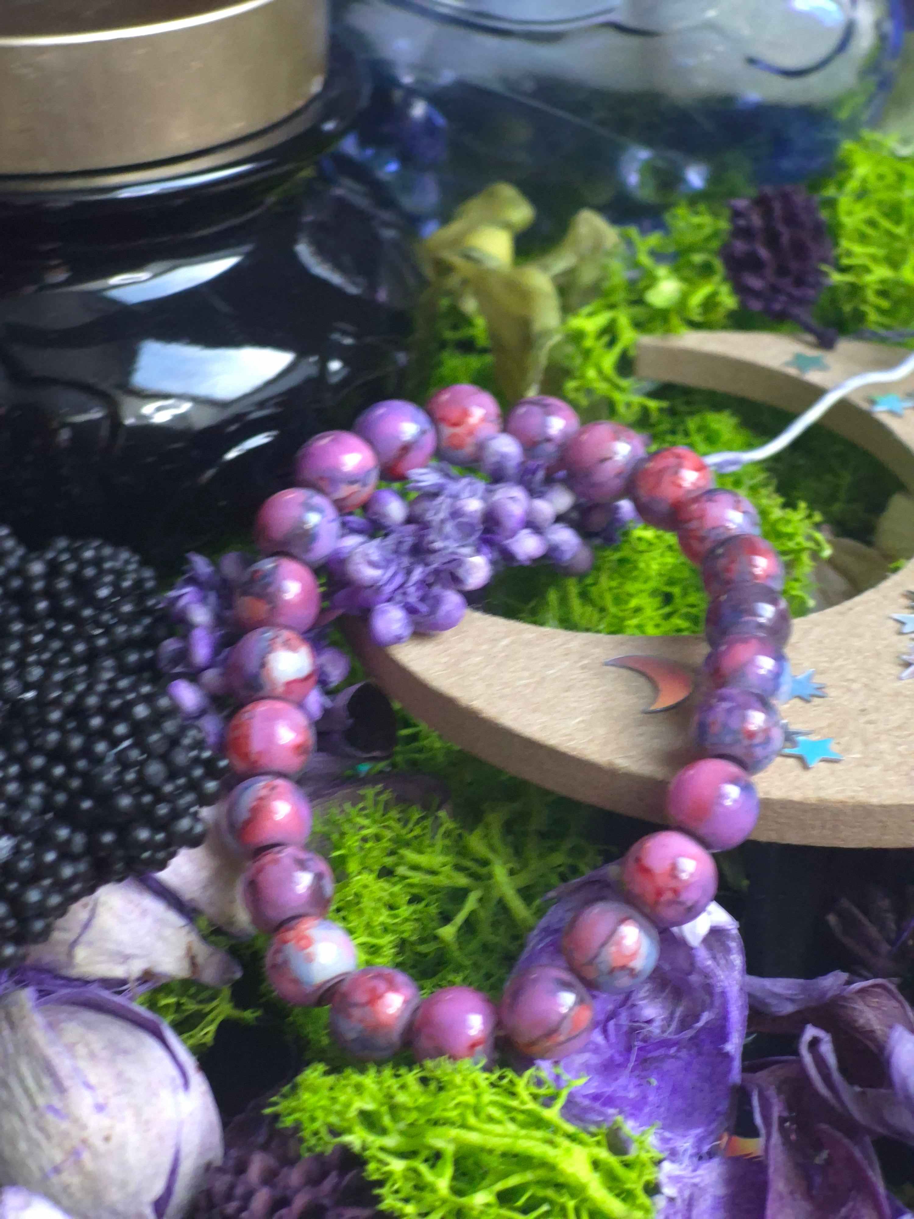 Duo Bracelet Magique - taille 08 mm - vert, blanc et rose