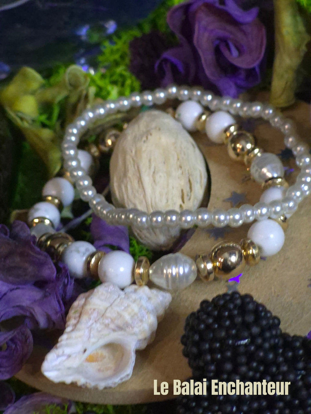 Double Bracelet Gri-Gri – Perles Imitation & Howlite