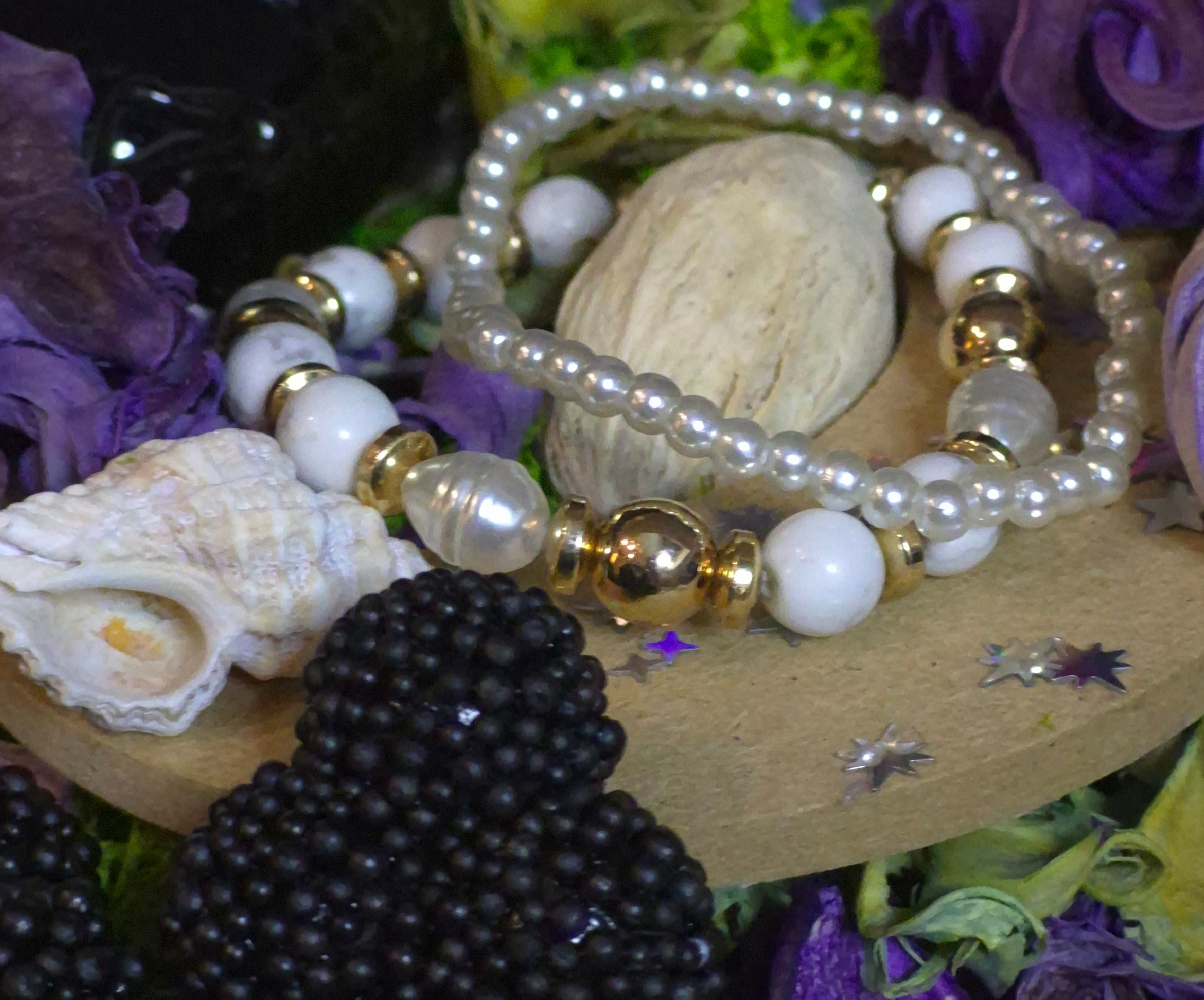 Double Bracelet Gri-Gri – Perles Imitation & Howlite