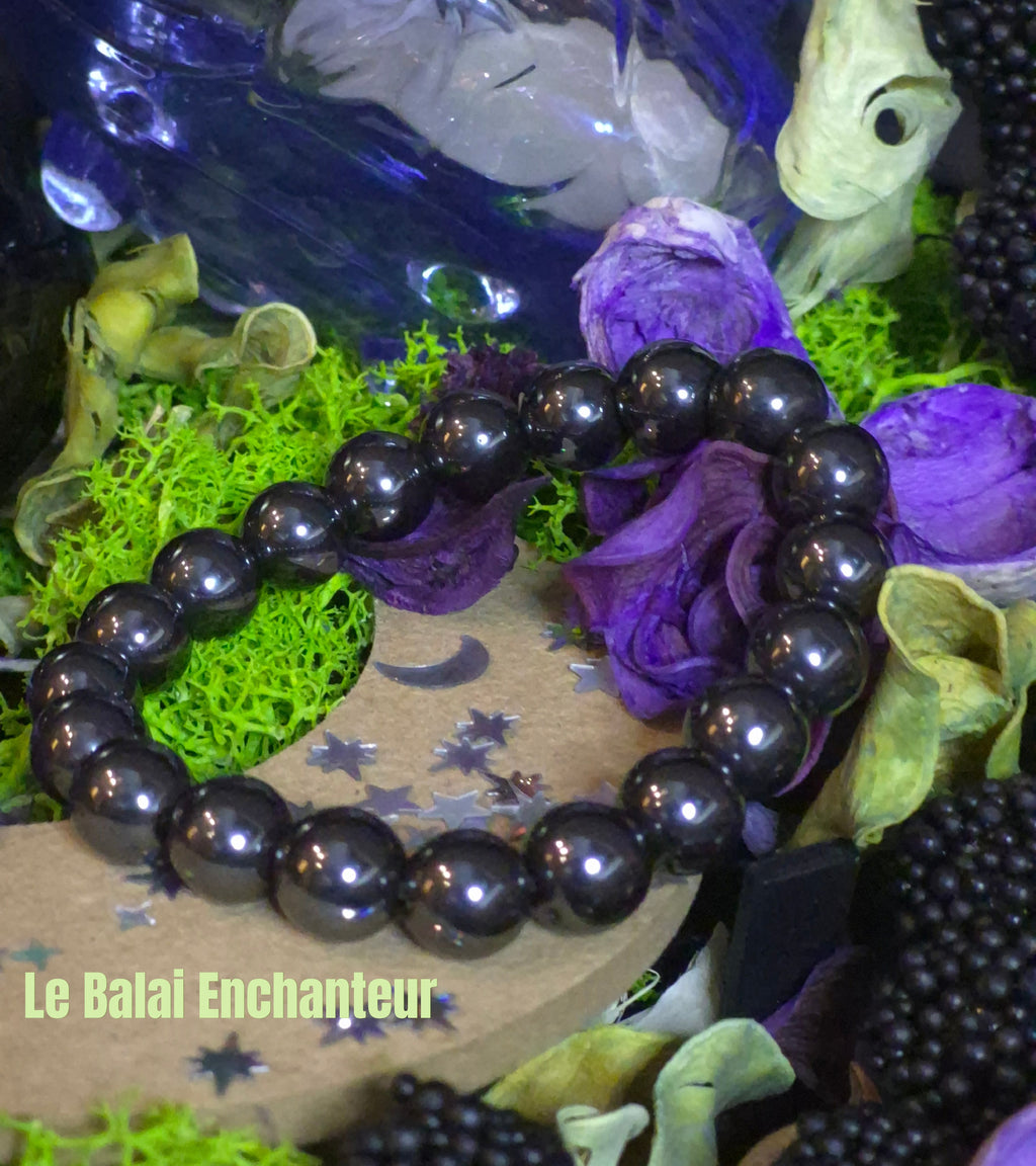 Bracelet élastique - Hématite - taille 10 mm
