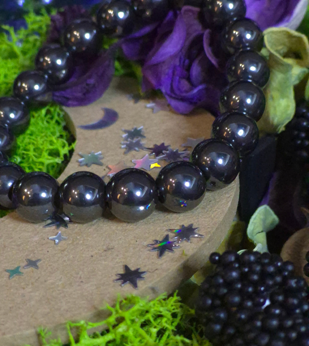 Bracelet élastique - Hématite - taille 10 mm