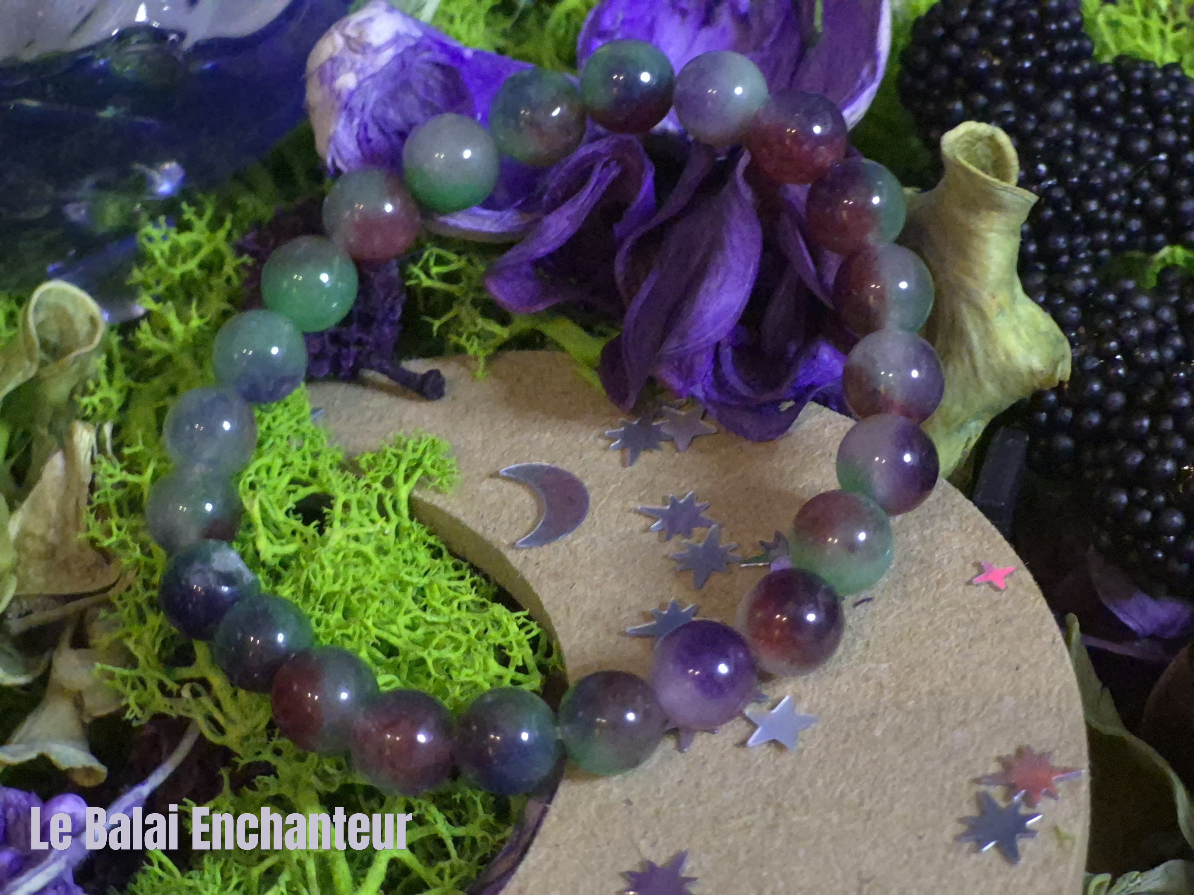 Bracelet élastique – Jade Blanc Naturel (teinté)- taille 08 mm