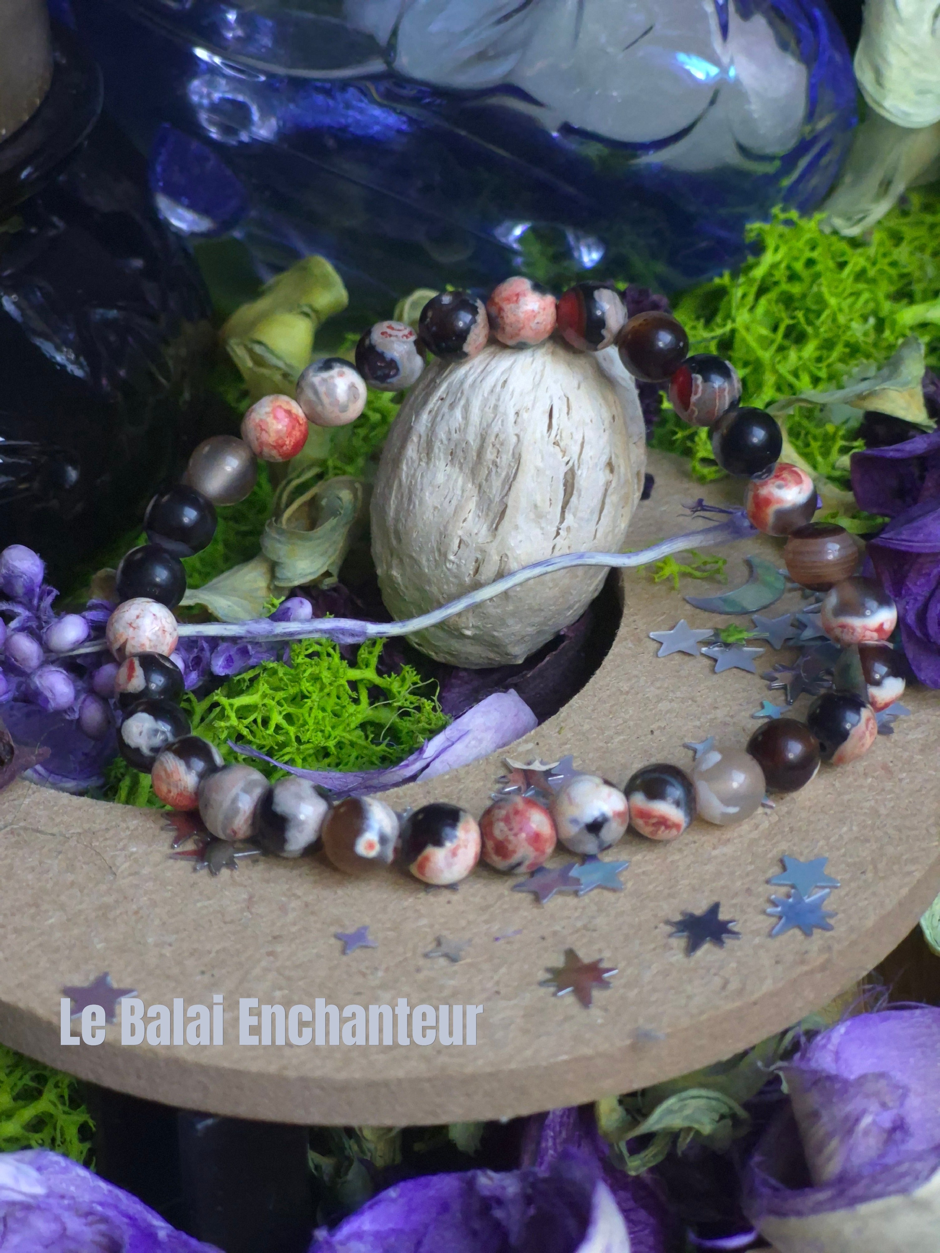Bracelet élastique – Agate Crazy Lace - taille 06 mm