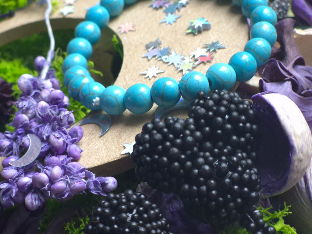 Bracelet élastique -  Turquoise de chine - taille 08 mm