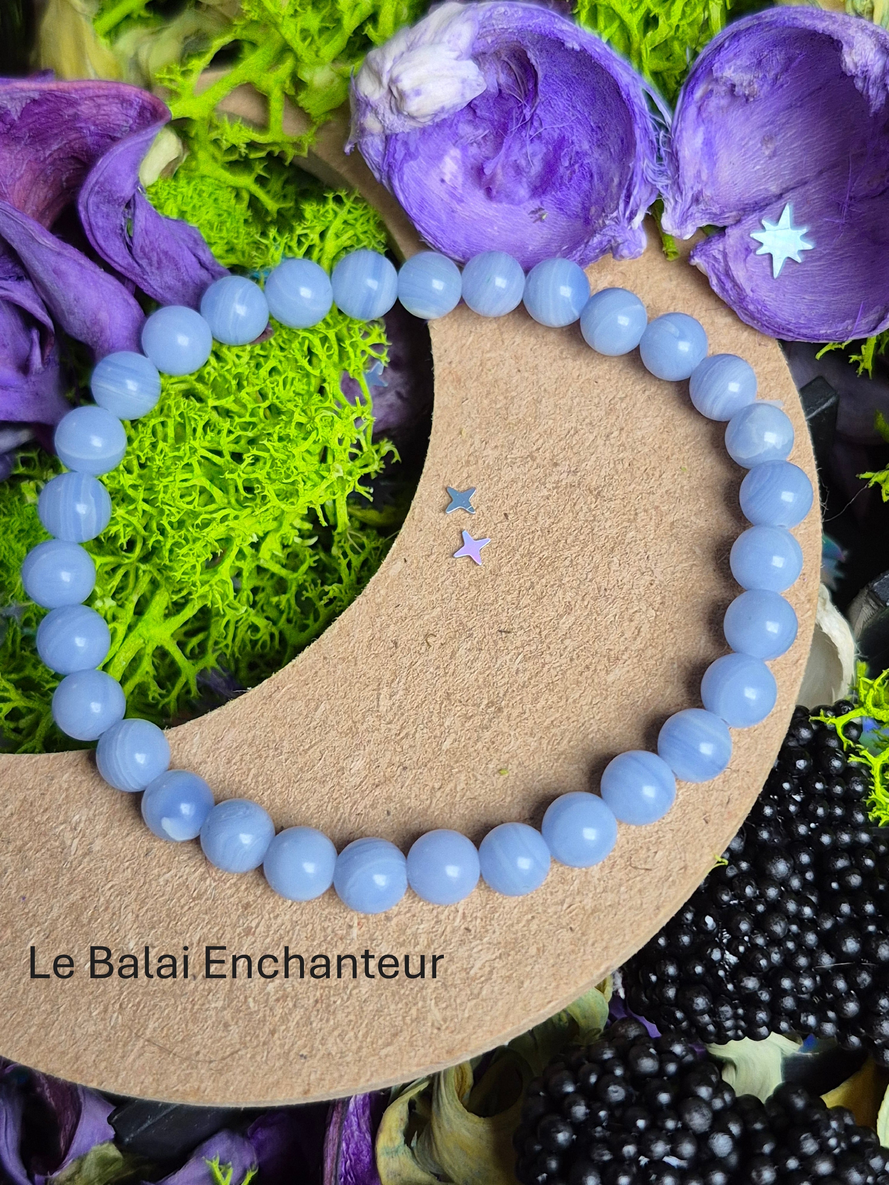 Bracelet élastique – Calcédoine - taille  06 mm