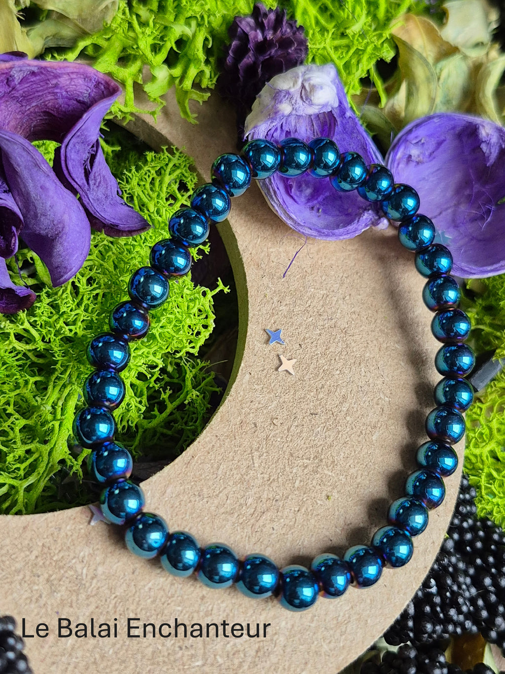 Bracelet élastique – Hématite teintée- taille  06 mm