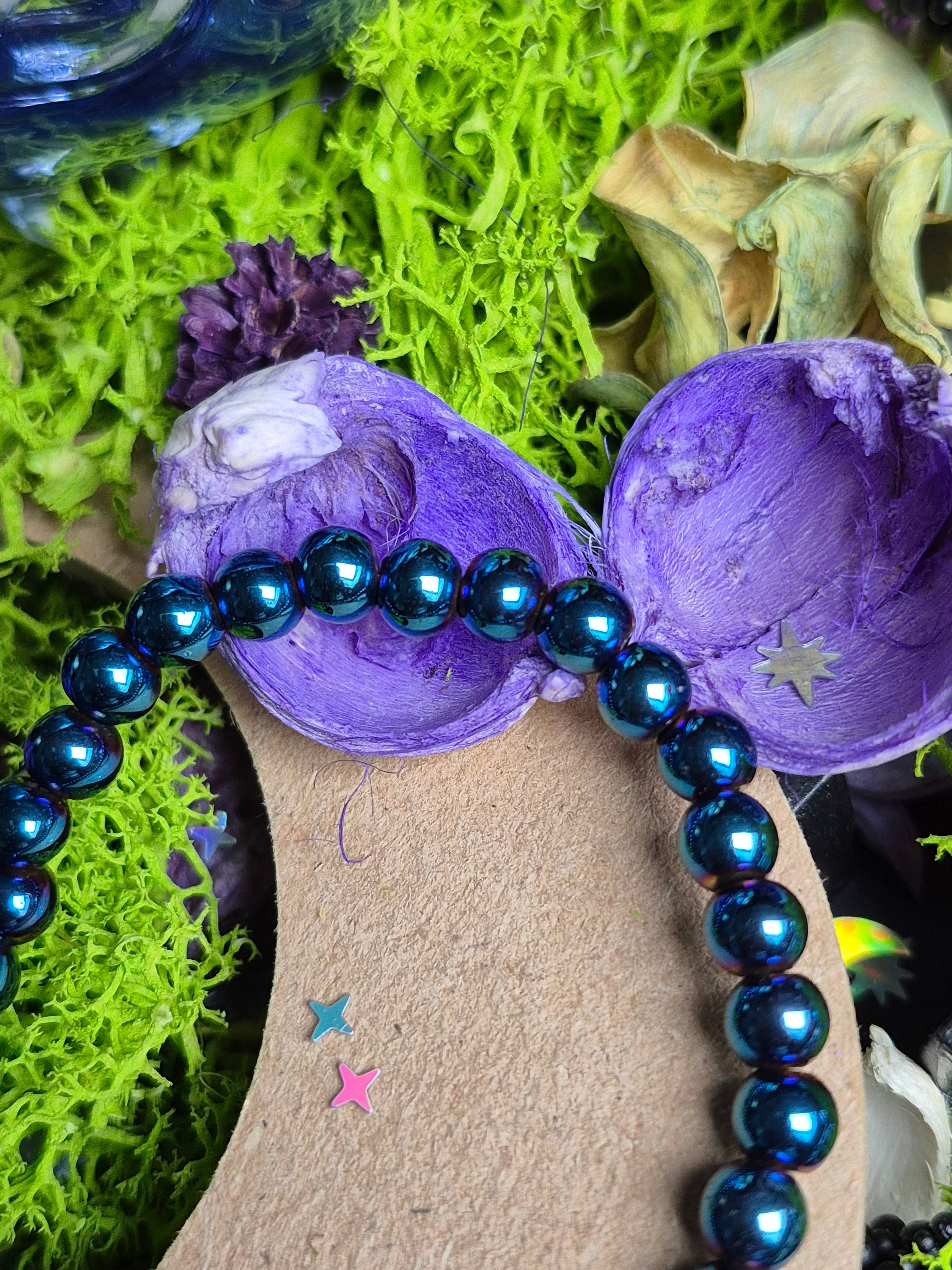 Bracelet élastique – Hématite teintée- taille  06 mm