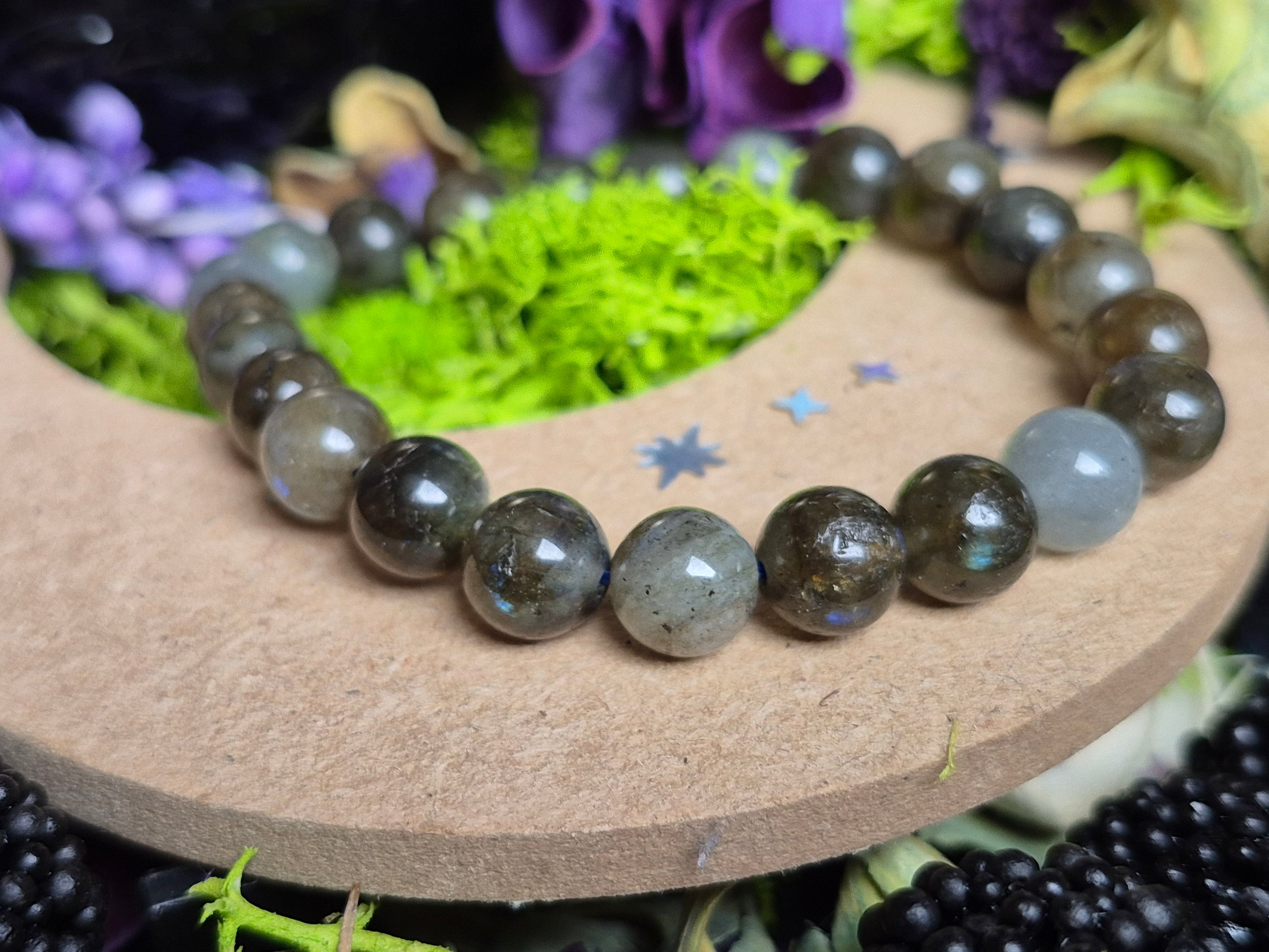Bracelet élastique – Labradorite - taille  08 mm