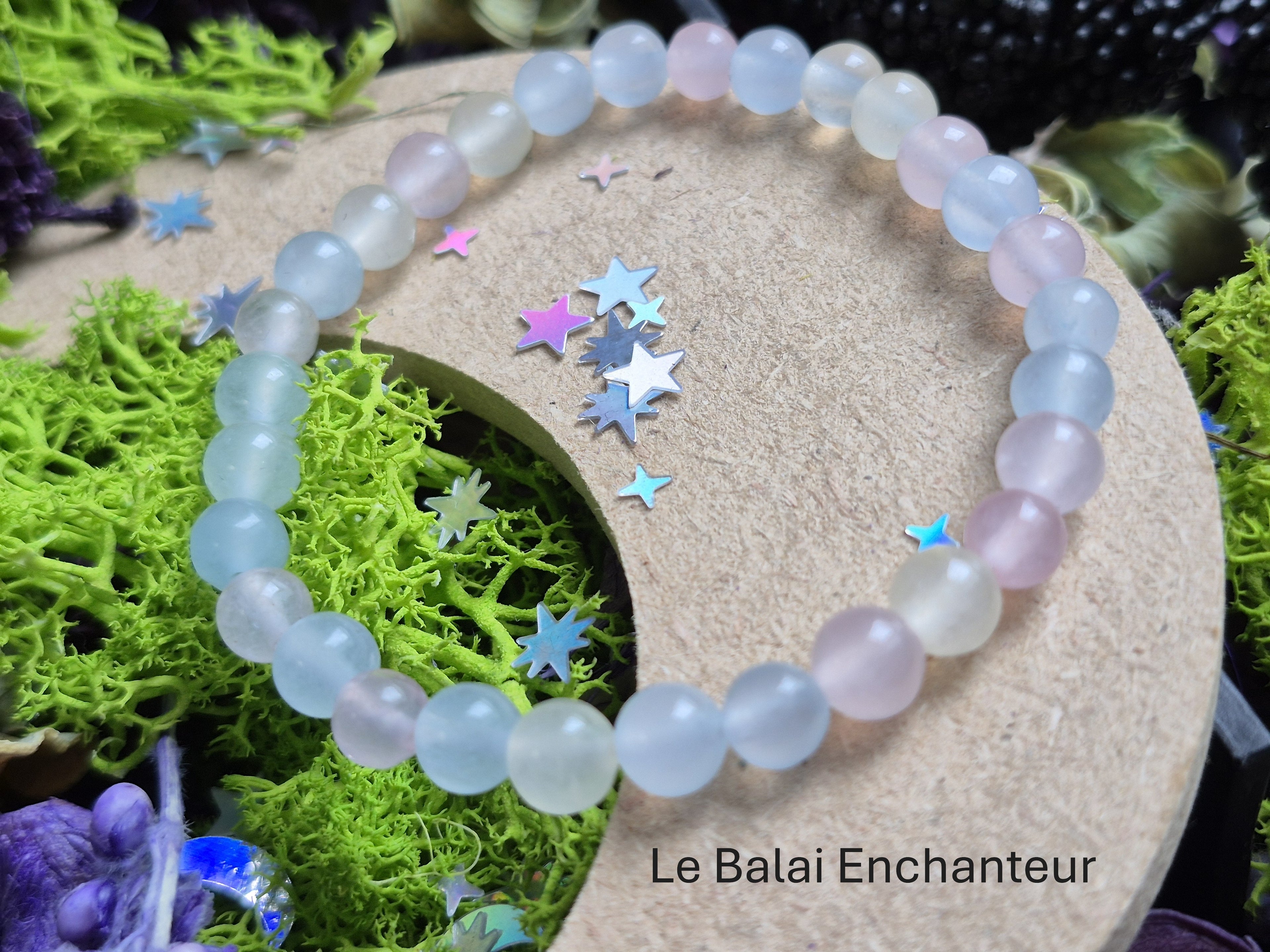 Bracelet élastique – Morganite - taille  06 mm