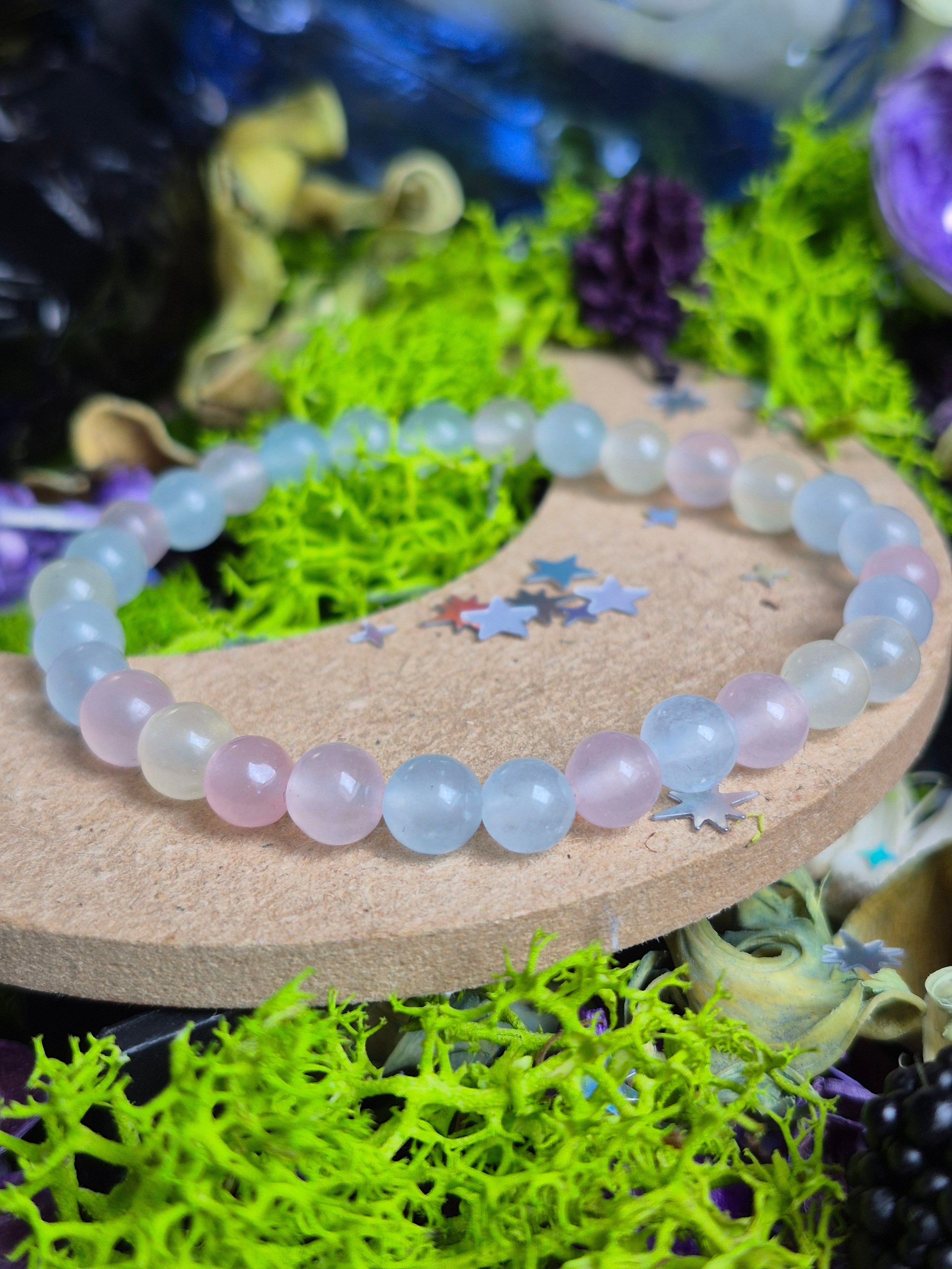 Bracelet élastique – Morganite - taille  06 mm