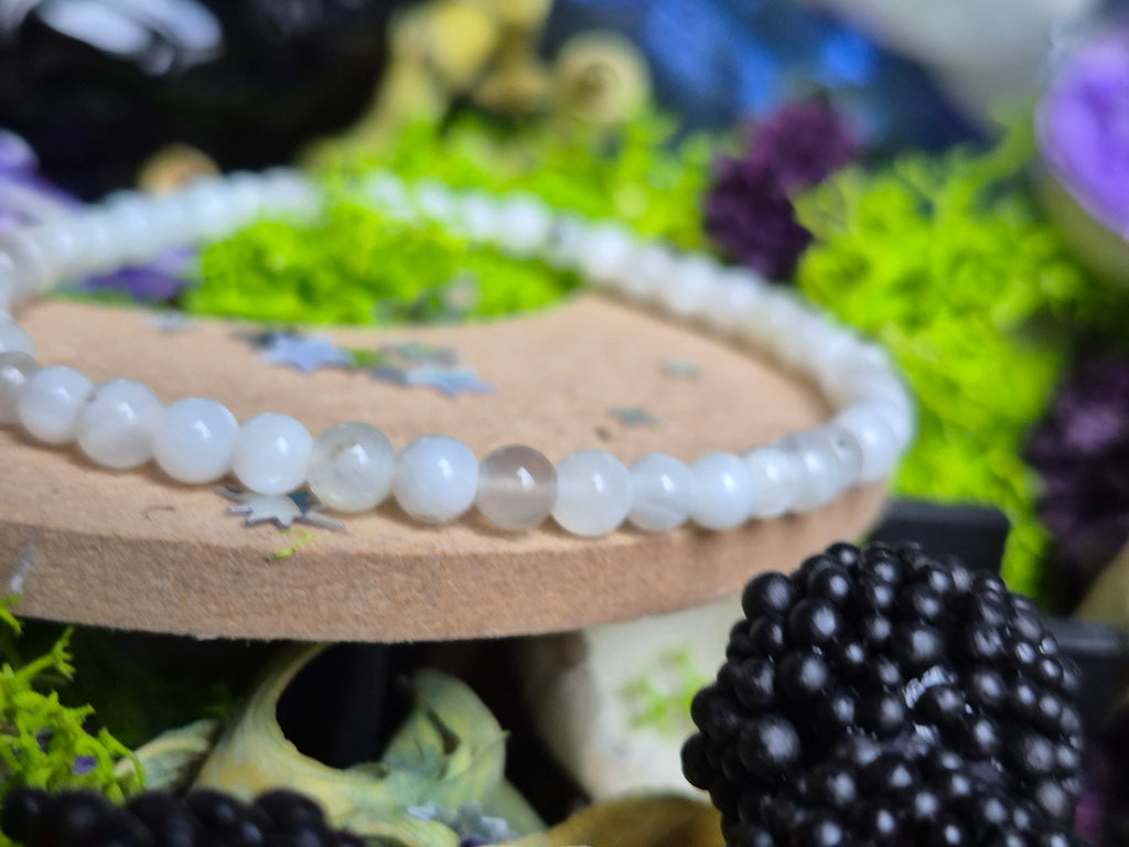 Bracelet élastique – Nacre de lait 🤍 - taille  03 mm