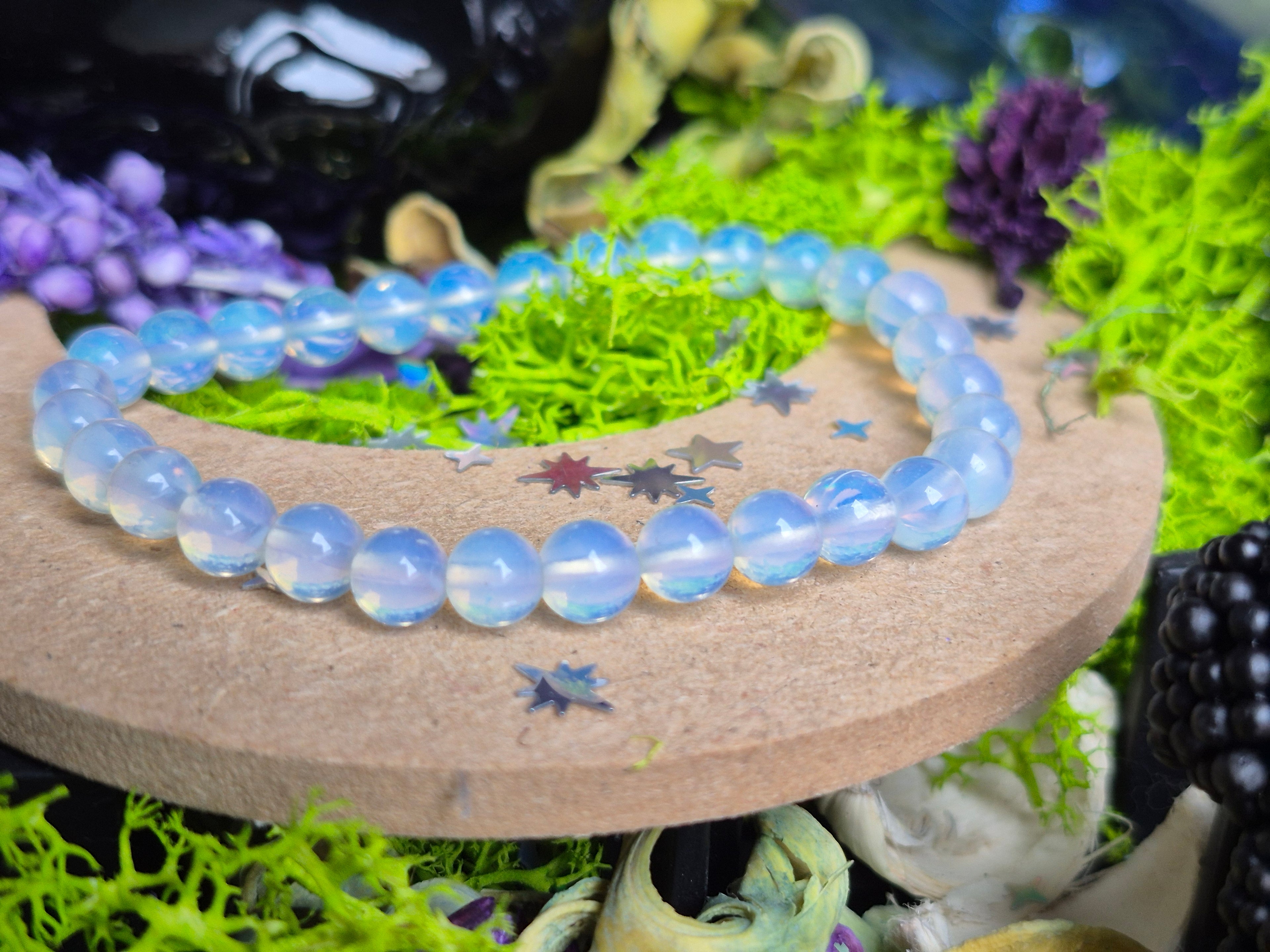 Bracelet élastique – Opale - taille  06 mm