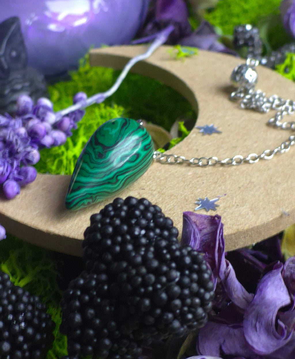 Pendule Divinatoire (goutte d'eau)  Malachite