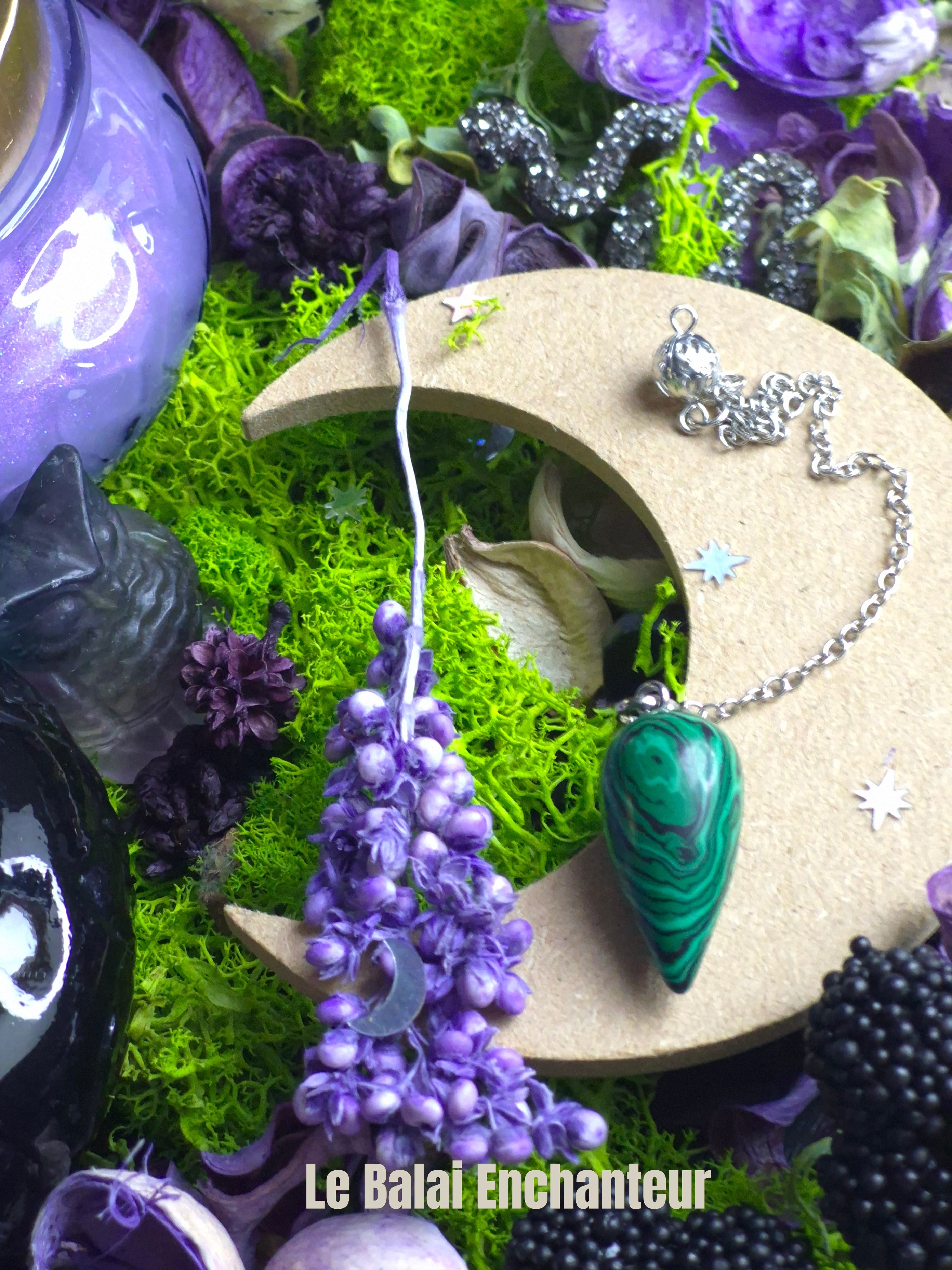 Pendule Divinatoire (goutte d'eau)  Malachite