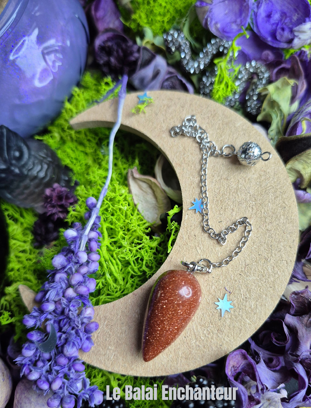 Pendule Divinatoire (goutte d'eau) Pierre-De-Lune