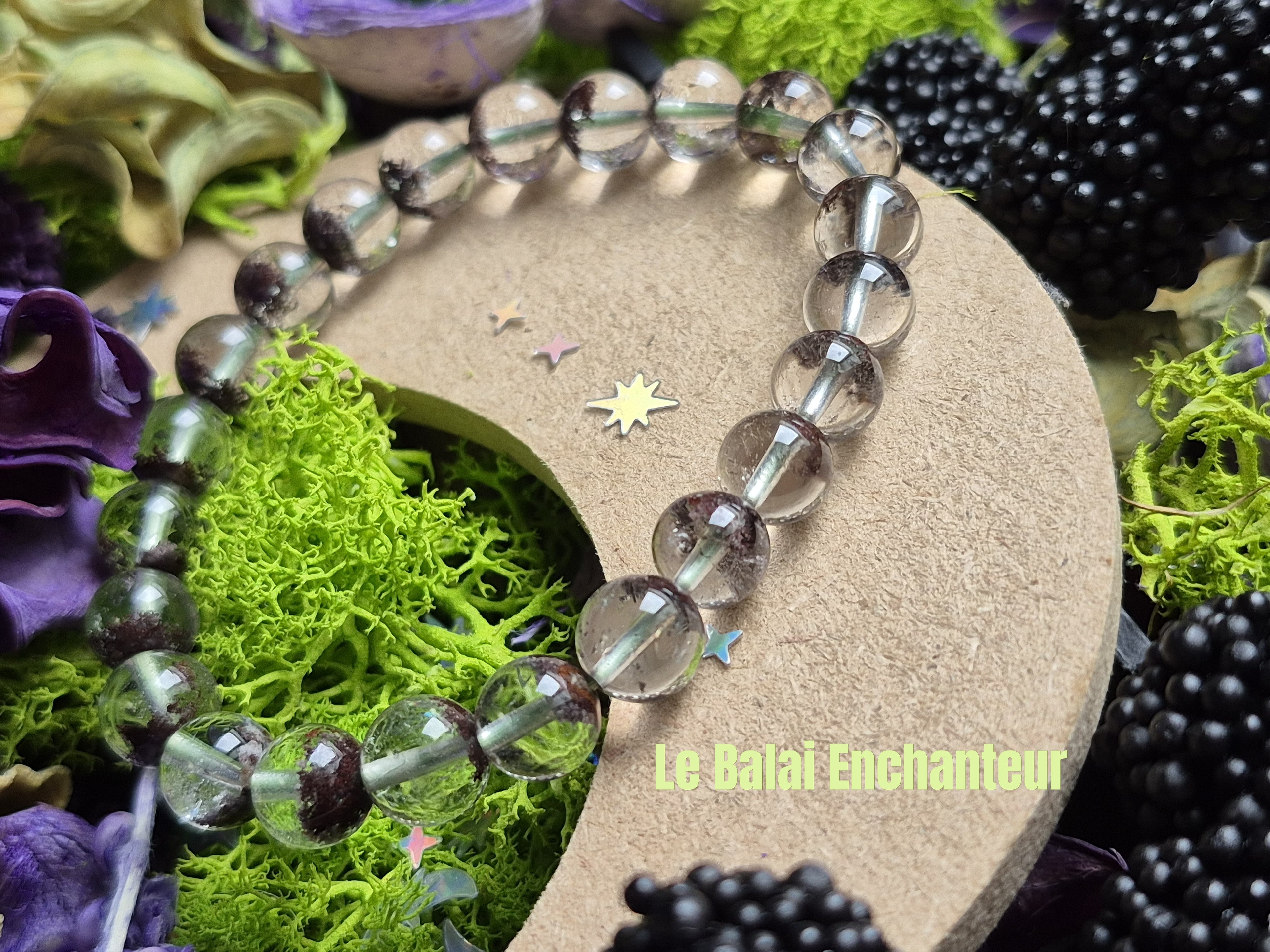 Bracelet élastique – Quartz Fantôme - taille  08 mm