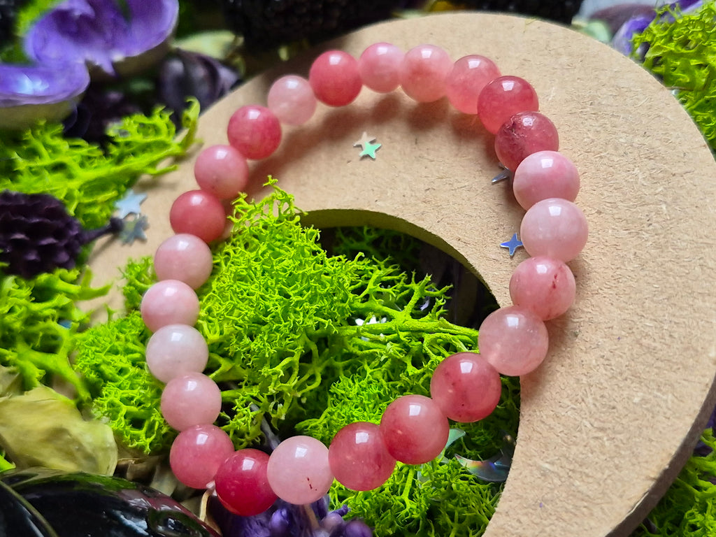 Bracelet élastique – Quartz Rose- taille 08 m