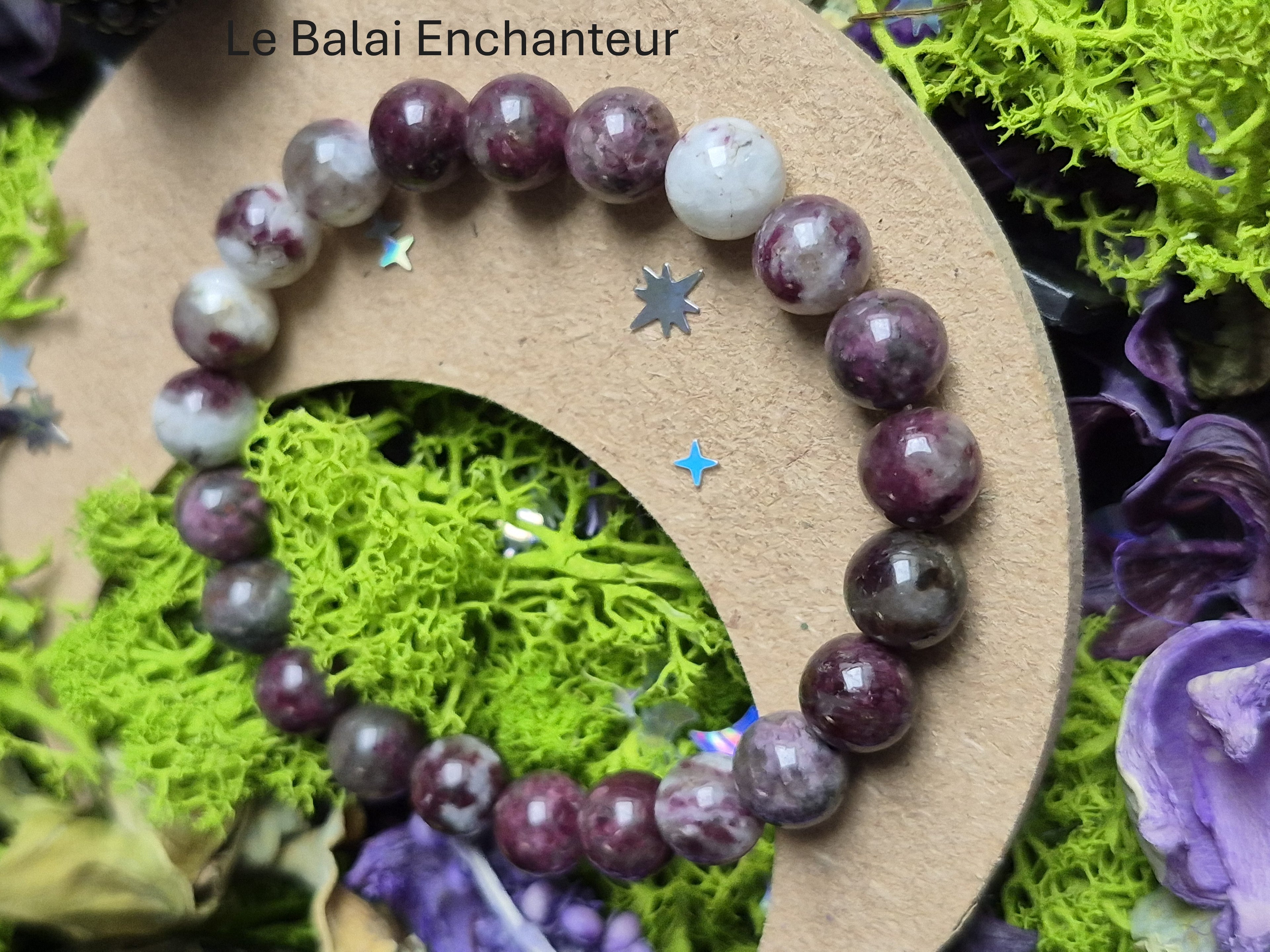 Bracelet élastique – Tourmaline rose - taille 08 mm