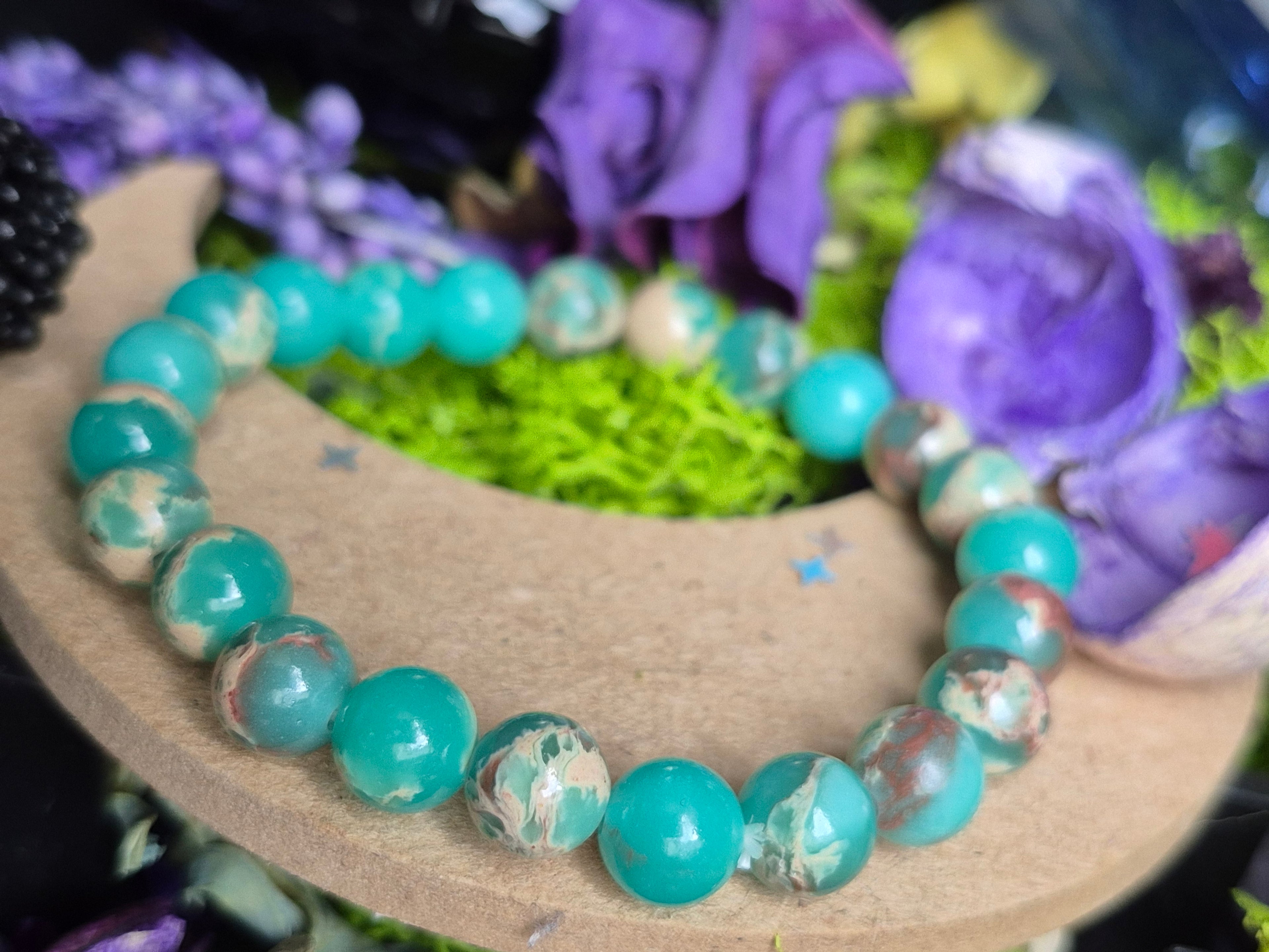 Bracelet élastique – Variscite - taille 08 mm